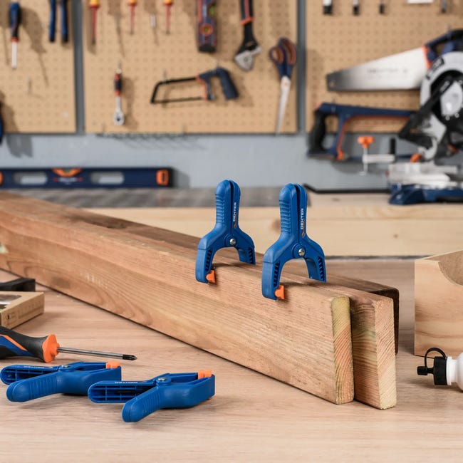 Zestaw ścisków klamrowych 100 mm 4 szt. Dexter