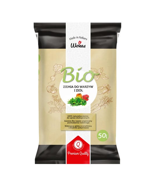 Ziemia do warzyw i ziół bio 2400l 48szt. Wokas