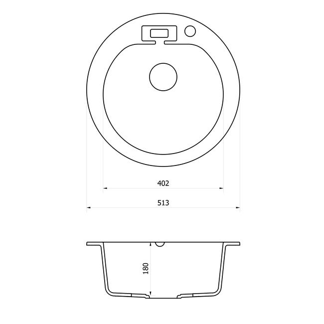Zlewozmywak granitowy Malibu 10 Axis