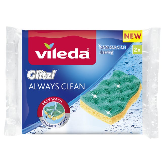 Zmywak kuchenny gąbka Glitzi Always Clean 2 szt. Vileda