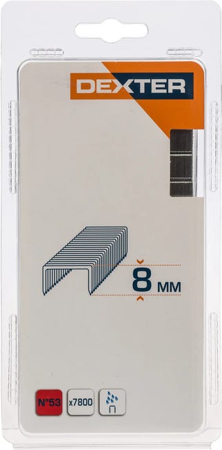 Zszywki Typ 53 7800 szt. 11.4 / 8 mm Dexter