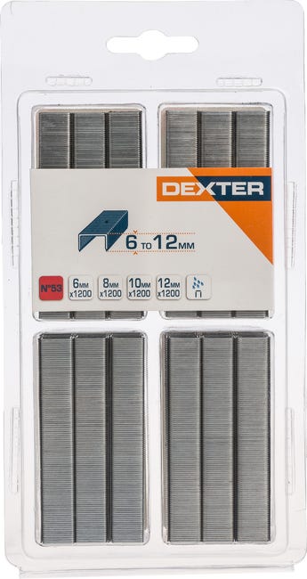 Zszywki Typ 53 mix 4800 szt. 6-12 mm Dexter