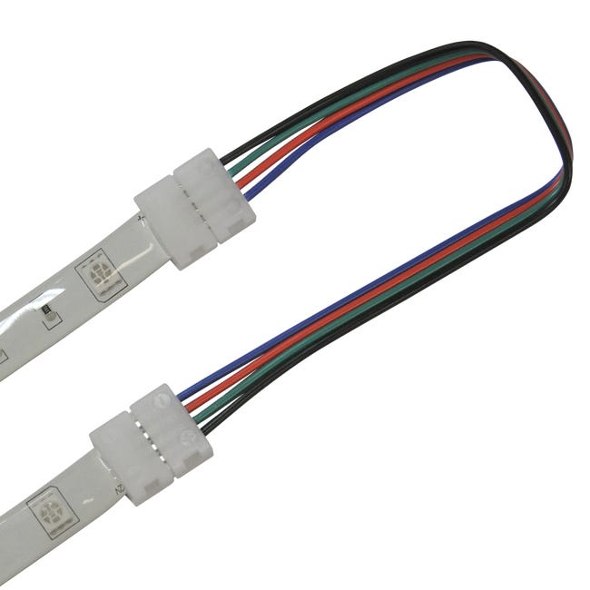 Złączka do pasków LED RBG 10 mm dwustronna przewód POLUX
