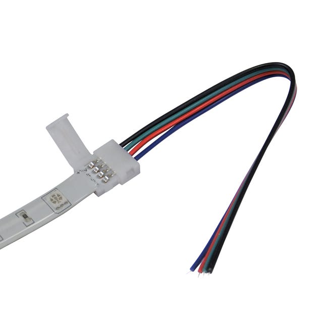 Złączka do pasków LED RBG 10 mm jednostronna przewód POLUX