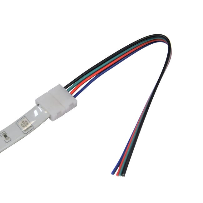 Złączka do pasków LED RBG 10 mm jednostronna przewód POLUX