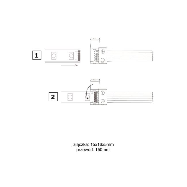Złączka do taśm LED RGBW 10mm Goldlux