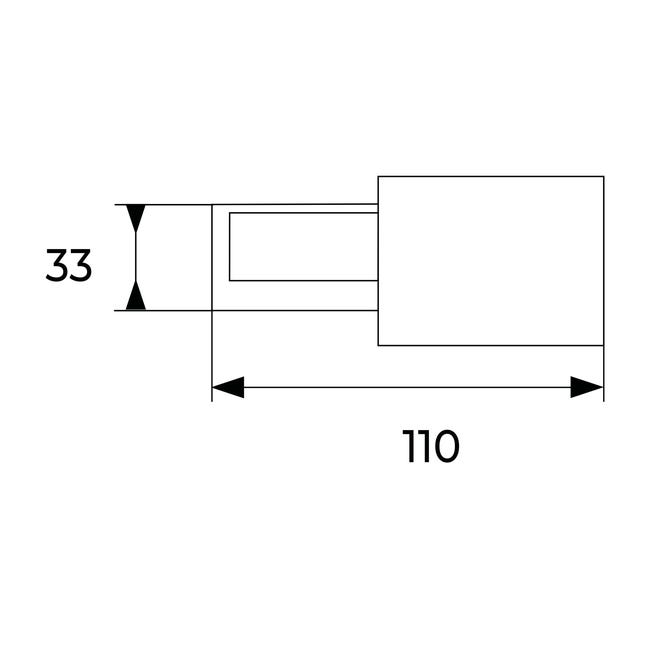 Złączka końcowa do szyny STEW X-line biała DPM