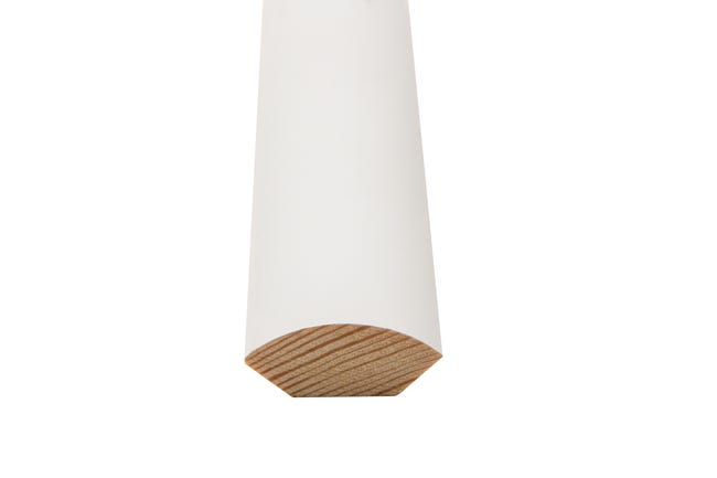 Ćwierćwałek wypukły 9 x 9 x 2400 mm Biały DETALIA