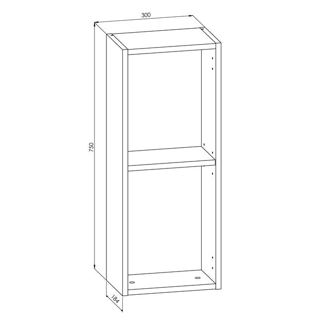 Łazienkowa szafka wisząca Slimia 30 x 75 Meble 21