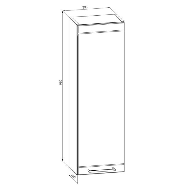 Łazienkowa szafka wisząca Slimia 30 x 95 Meble 21