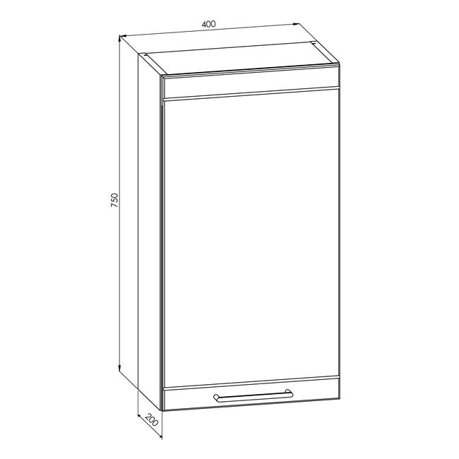Łazienkowa szafka wisząca Slimia 40 x 75 Meble 21