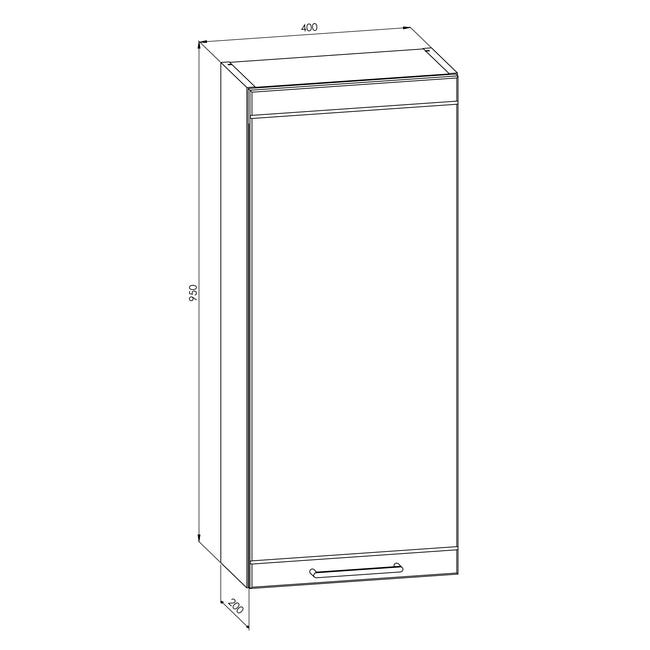 Łazienkowa szafka wisząca Slimia 40 x 95 Meble 21