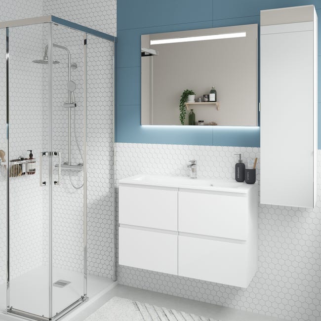 Łazienkowy korpus słupka modułowego Remix Biały Mat 115 x 30 x 33 Sensea