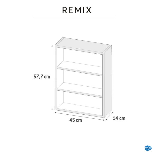 Łazienkowy korpus słupka modułowego Remix Biały Mat 45 x 14 x 58 Sensea
