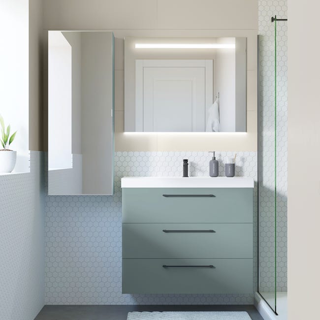 Łazienkowy korpus słupka modułowego Remix Celadon 115 x 45 x 33 Sensea