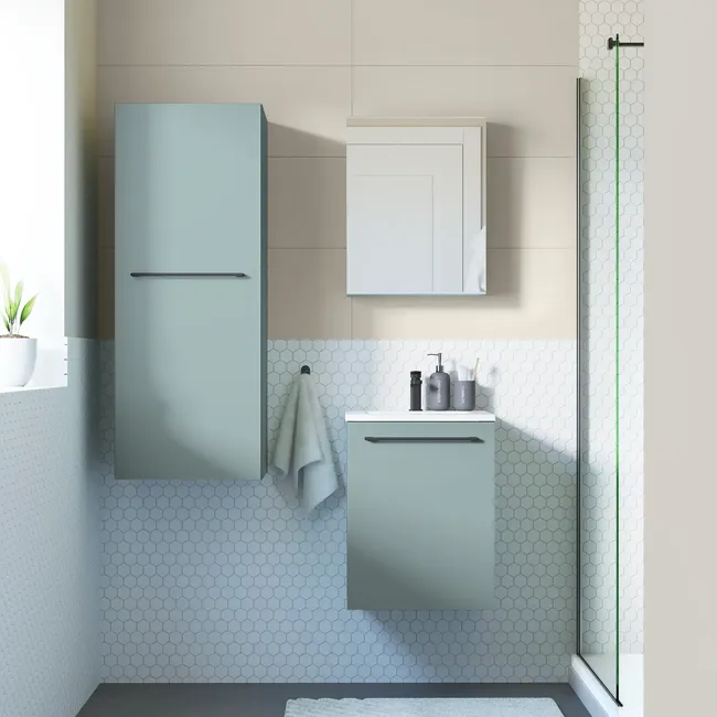 Łazienkowy korpus słupka modułowego Remix Celadon 115 x 45 x 46 Sensea