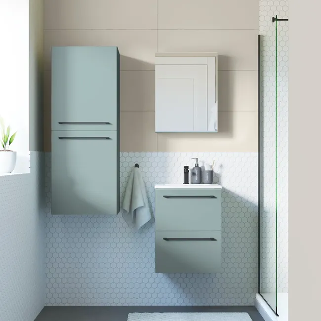 Łazienkowy korpus słupka modułowego Remix Celadon 115 x 45 x 46 Sensea