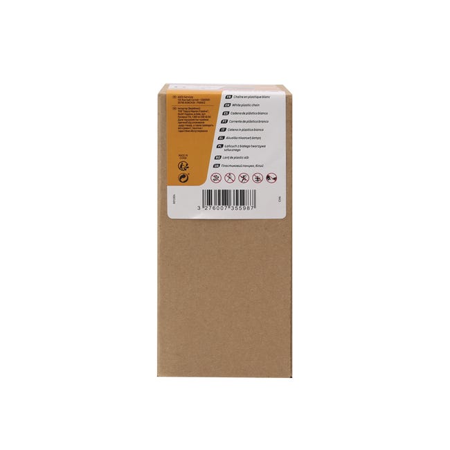 Łańcuch plastikowy 6 mm x 5 m 10 kg biały