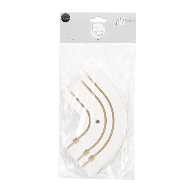 Łuk zewnętrzny zakończeniowy 2 szt. do szyny sufitowej 3-torowej 15 cm Inspire