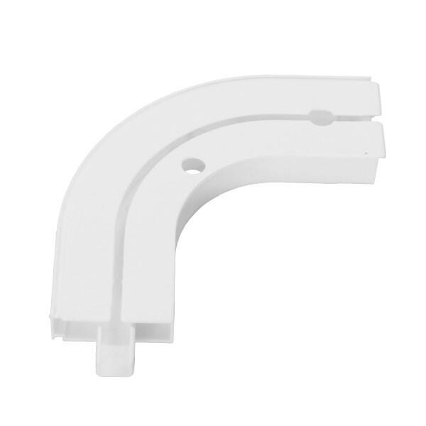 Łuk zewnętrzny zakończeniowy 2 szt. lewy i prawy do szyny sufitowej 1-torowej 25 cm biały