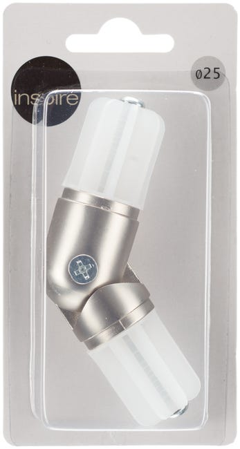 Łącznik kątowy do karnisza chrom mat 25 mm Inspire