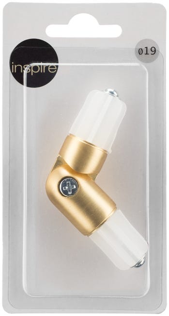 Łącznik kątowy do karnisza mosiądz mat 19 mm Inspire