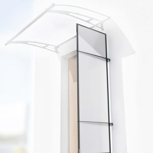 Ściana boczna do daszka nad drzwi Lightline PRO antracyt 163x54x54 cm Robelit