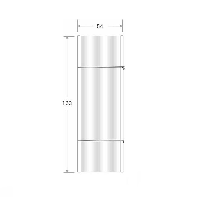 Ściana boczna do daszka nad drzwi Lightline PRO antracyt 163x54x54 cm Robelit