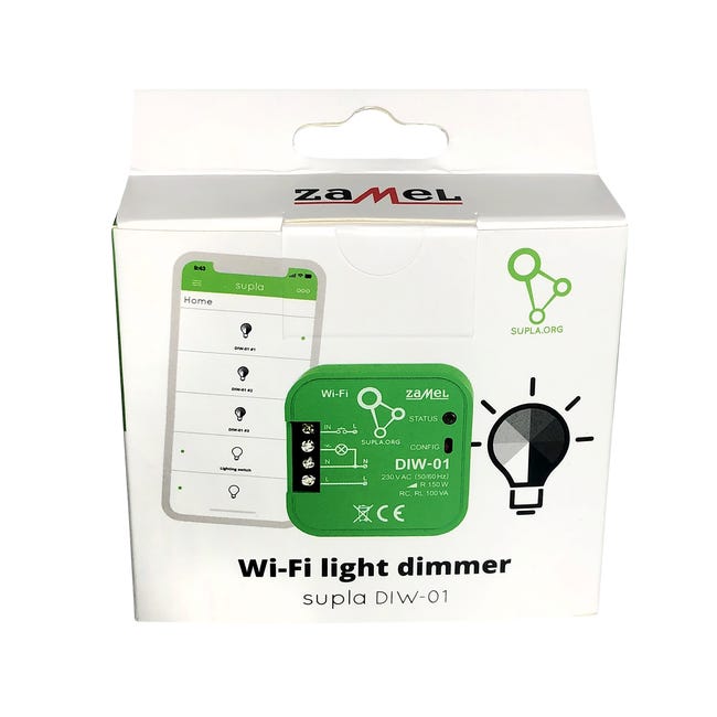Ściemniacz WiFi do oświetlenia DIW-01 SUPLA ZAMEL