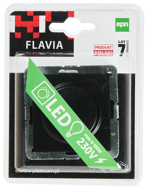 Ściemniacz do LED Czarny FLAVIA ELEKTRO-PLAST