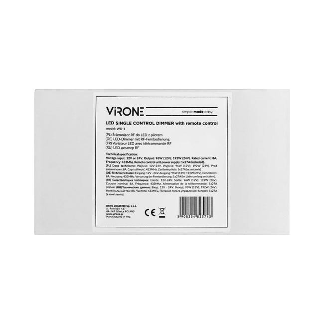 Ściemniacz do LED z pilotem DC12-24V WD-1 VIRONE