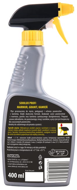 Środek do czyszczenia marmuru, granitu i kamienia 0.4 l Sidolux Profi