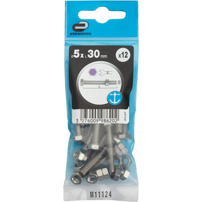 Śruba 5 x 30 mm 12 szt. Standers