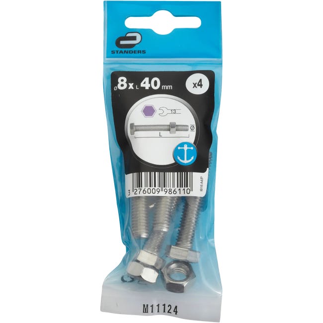Śruba 8 x 40 mm 4 szt. Standers