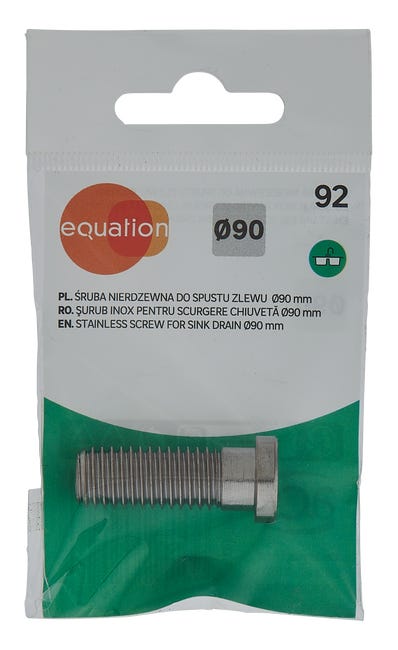 Śruba nierdzewna do spustu zlewu 90 mm EQUATION