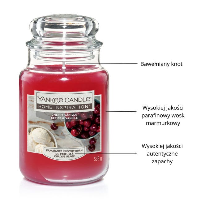 Świeca zapachowa w szkle Cherry Vanilla Yankee Candle