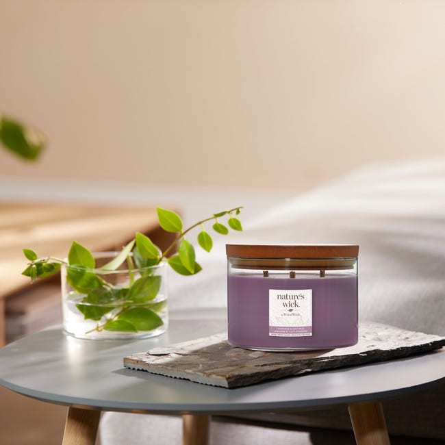 Świeca zapachowa w szkle Lavender&Oat Milk Woodwick
