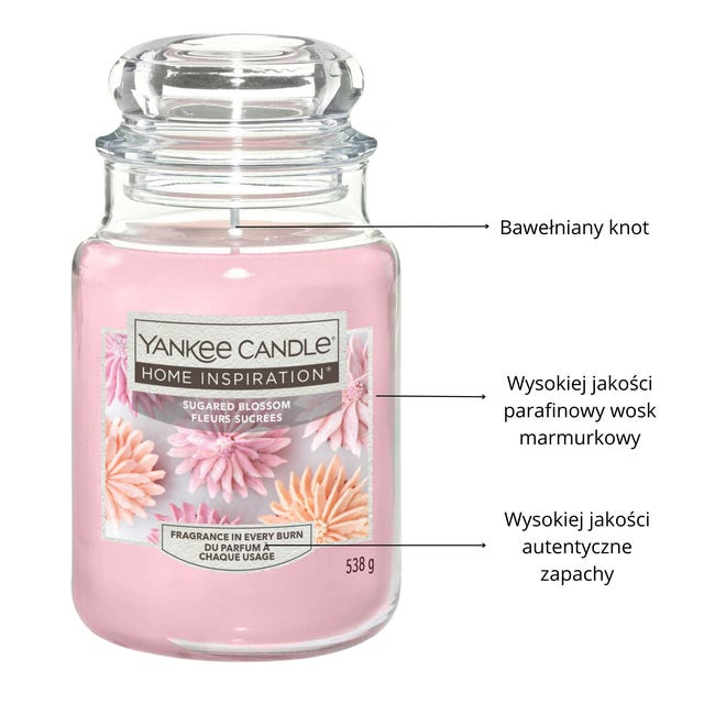 Świeca zapachowa w szkle Sugared Blossom Yankee Candle