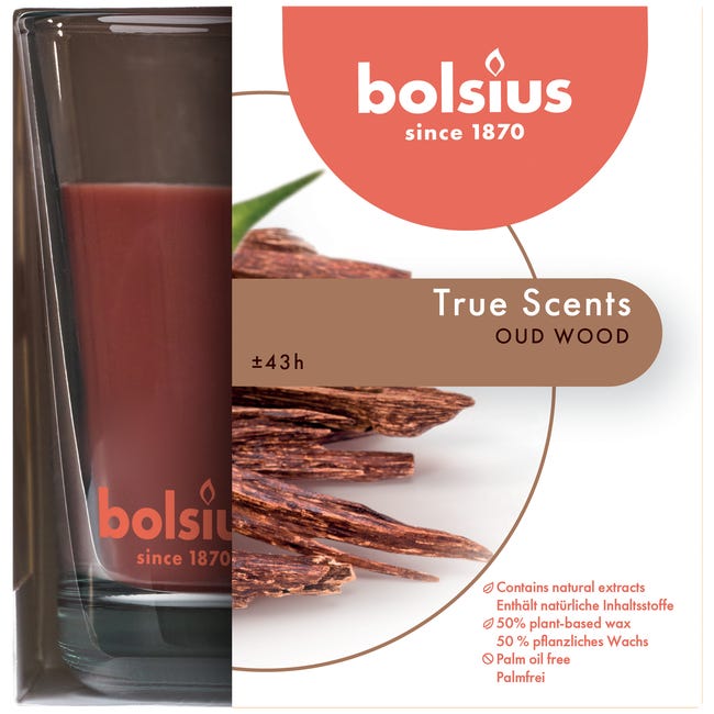 Świeca zapachowa w szkle True Scents drzewo agarowe Bolsius