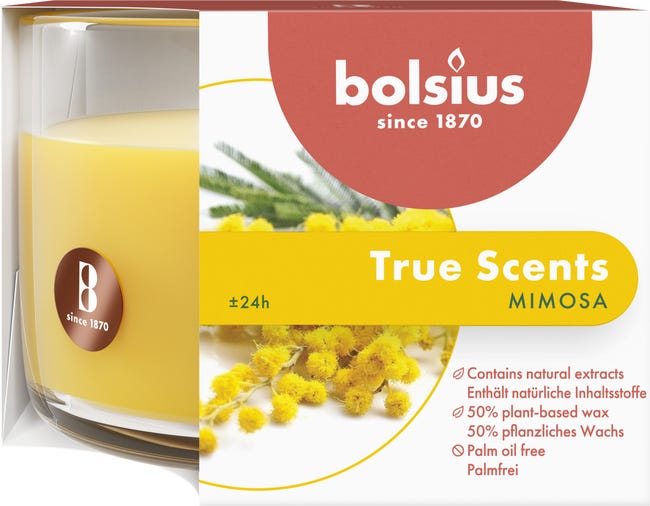 Świeca zapachowa w szkle True Scents mimoza Bolsius