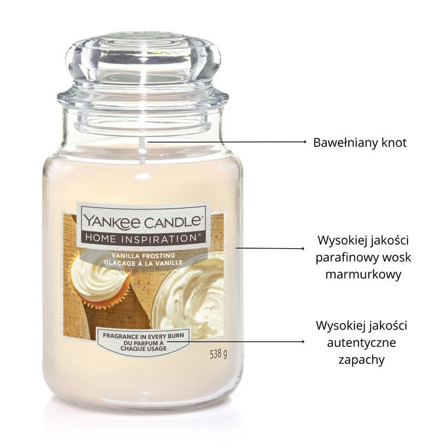 Świeca zapachowa w szkle Vanila Frosting Yankee Candle