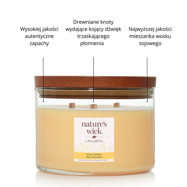 Świeca zapachowa w szkle Wild Honey Woodwick