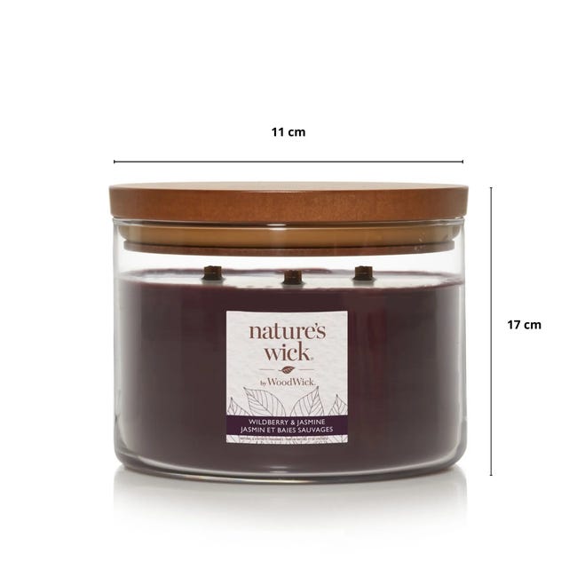 Świeca zapachowa w szkle Wildberry&Jasmin Woodwick