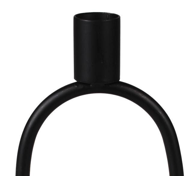 Świecznik metalowy Otto czarny wys. 20 cm