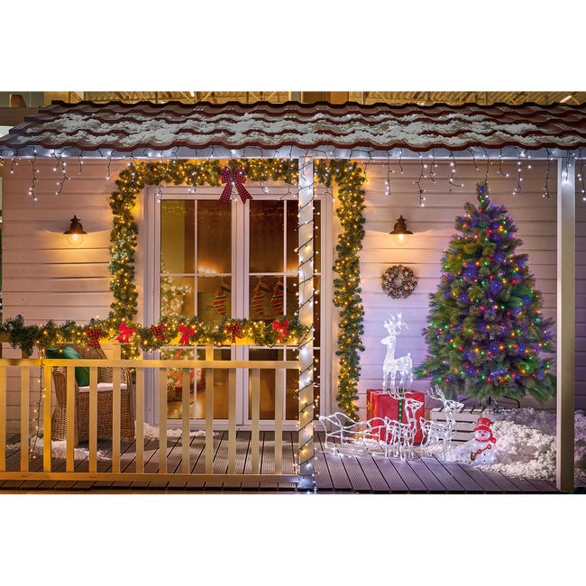 Świecące renifery z saniami 3D ozdoba świąteczna 120 LED