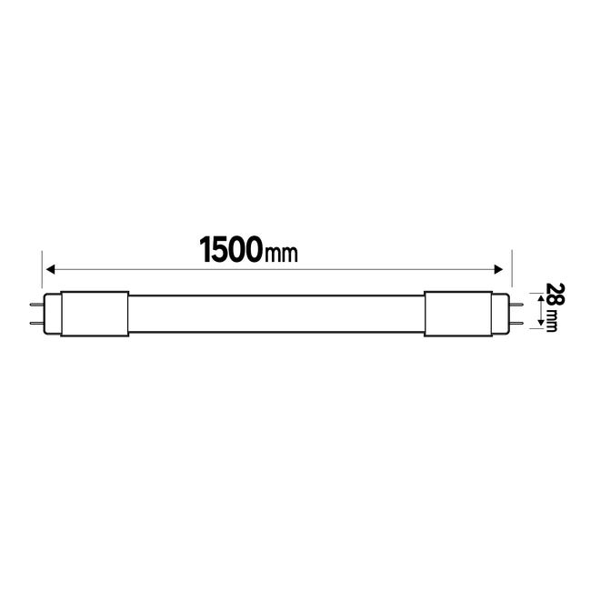 Świetlówka LED G13 T8 21 W 2400 lm Zimna biel 150 cm Lexman