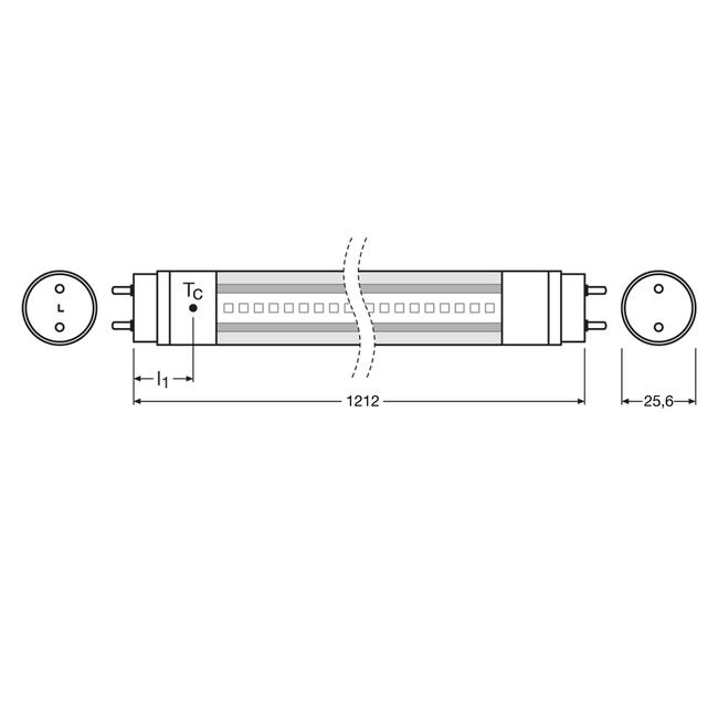 Świetlówka liniowa LED G13, T8 ST8E 120 cm 1530 lm OSRAM