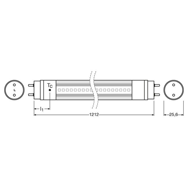 Świetlówka liniowa LED G13, T8 ST8E 120 cm 1700 lm OSRAM