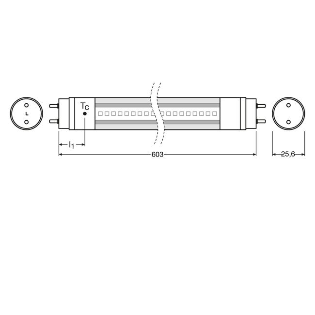 Świetlówka liniowa LED G13, T8 ST8E 60 cm 800 lm OSRAM