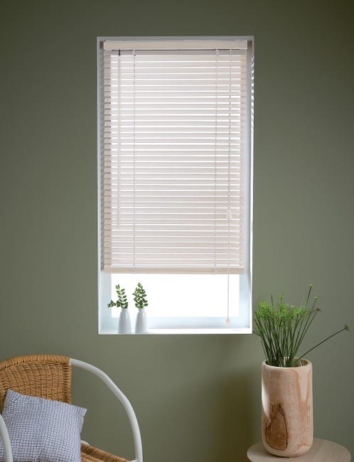 Żaluzja drewniana 80 x 250 cm biała 27 mm Inspire